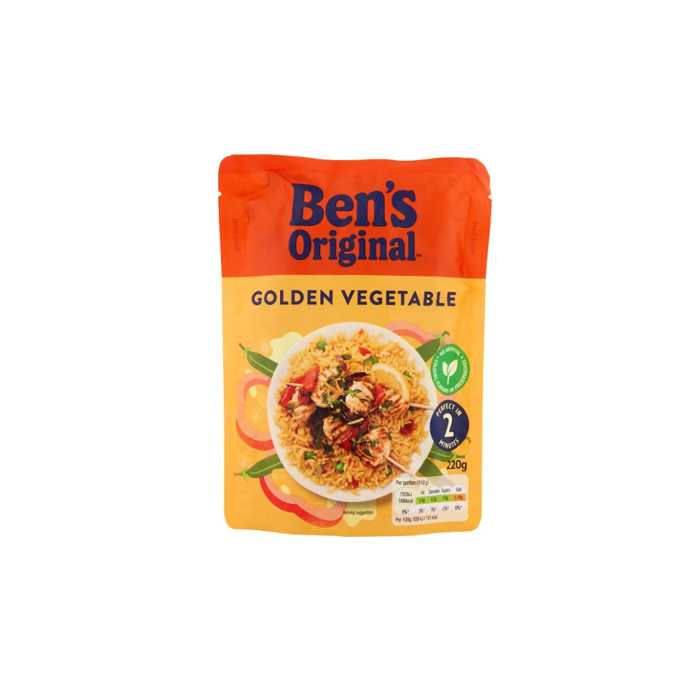 Bens Original Golden Vegetable Microwave Rice 220g