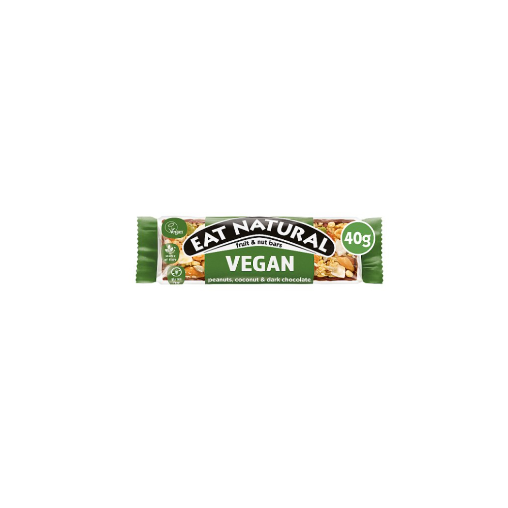 Eat Natural Vegan Peanuts, Coconut & Dark Chocolate Fruit & Nut Bars 40g