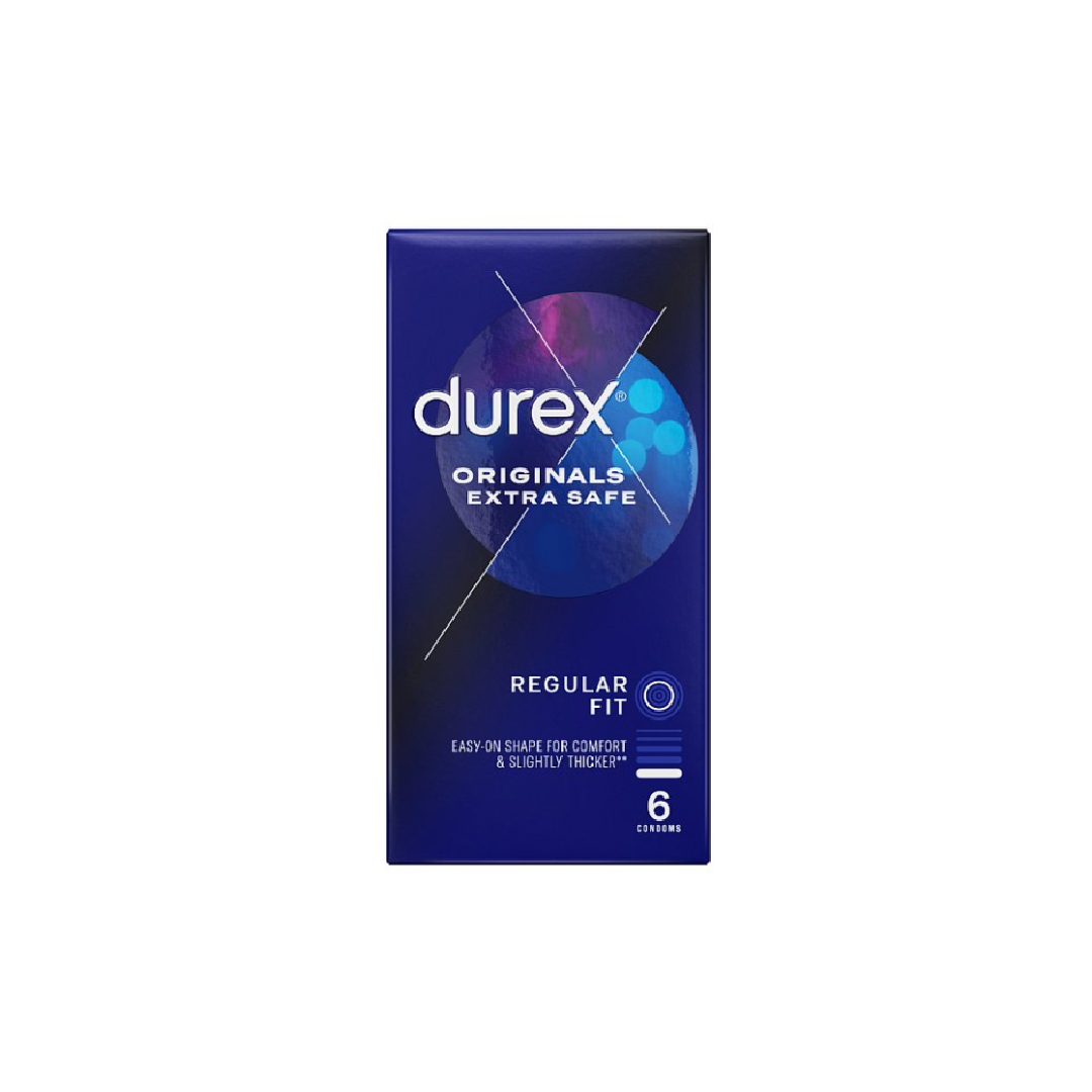 Durex 6 Regular Fit Originals Extra Safe Condoms