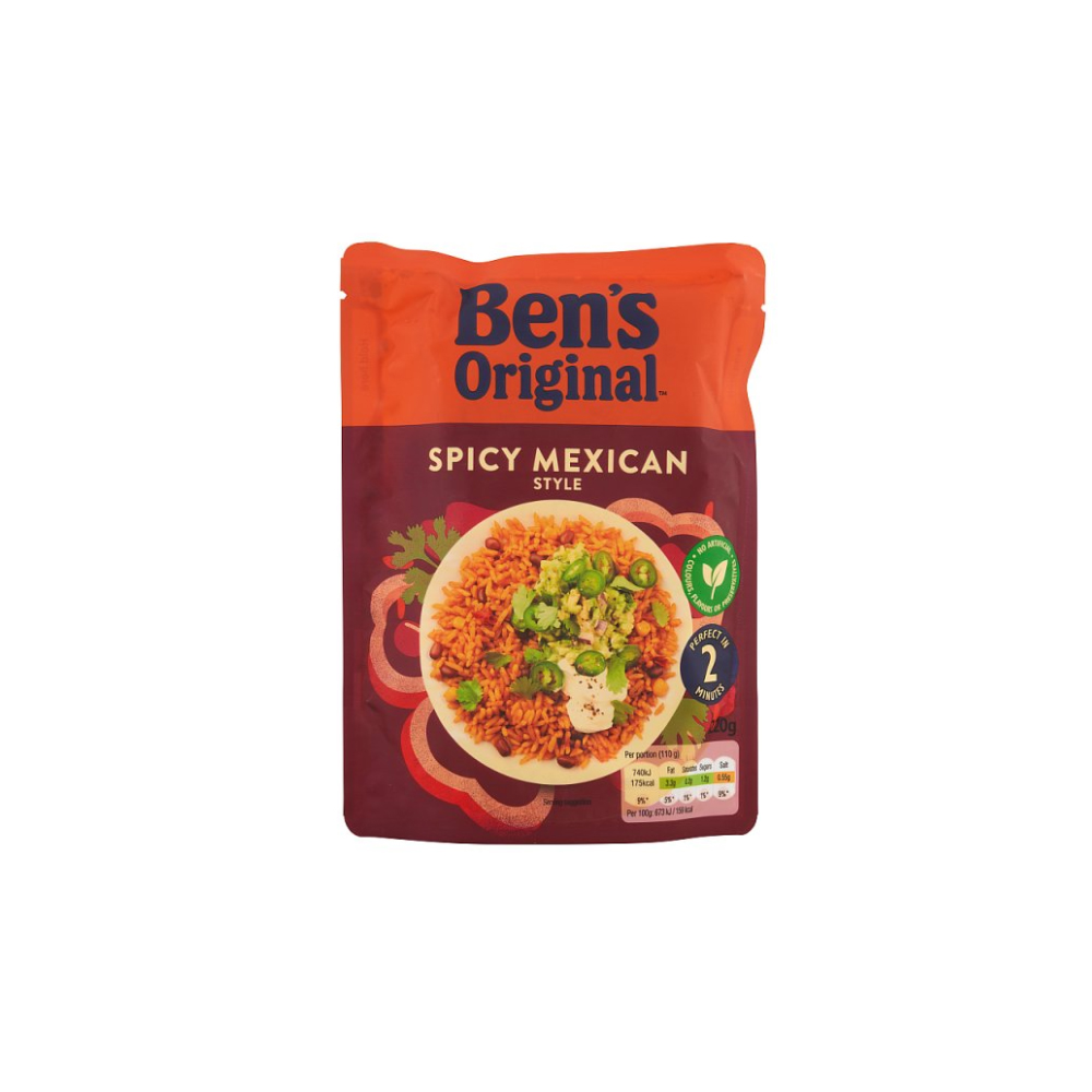 Bens Original Spicy Mexican Microwave Rice 220g