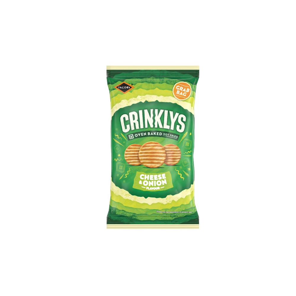 Jacob's Crinklys Cheese & Onion Flavour Grab Bag 45g