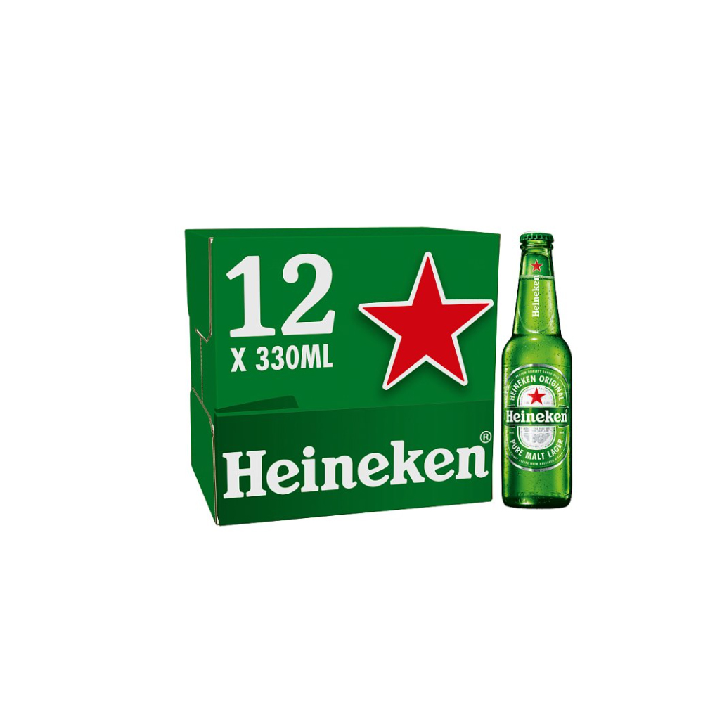 Heineken Premium Lager Beer Bottle 12x330ml