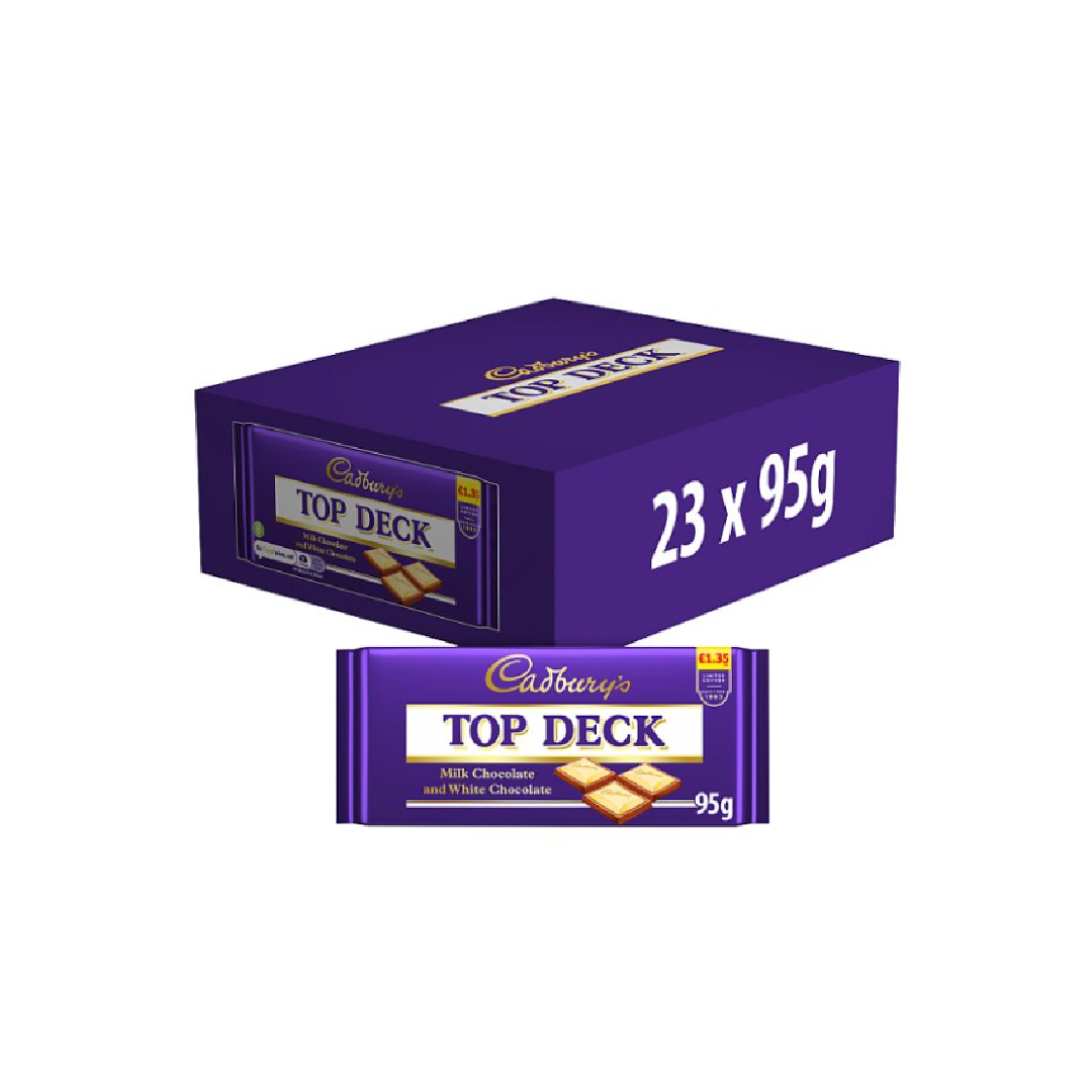 Cadbury's Limited Edition Top Deck Milk Chocolate and White Chocolate 95g