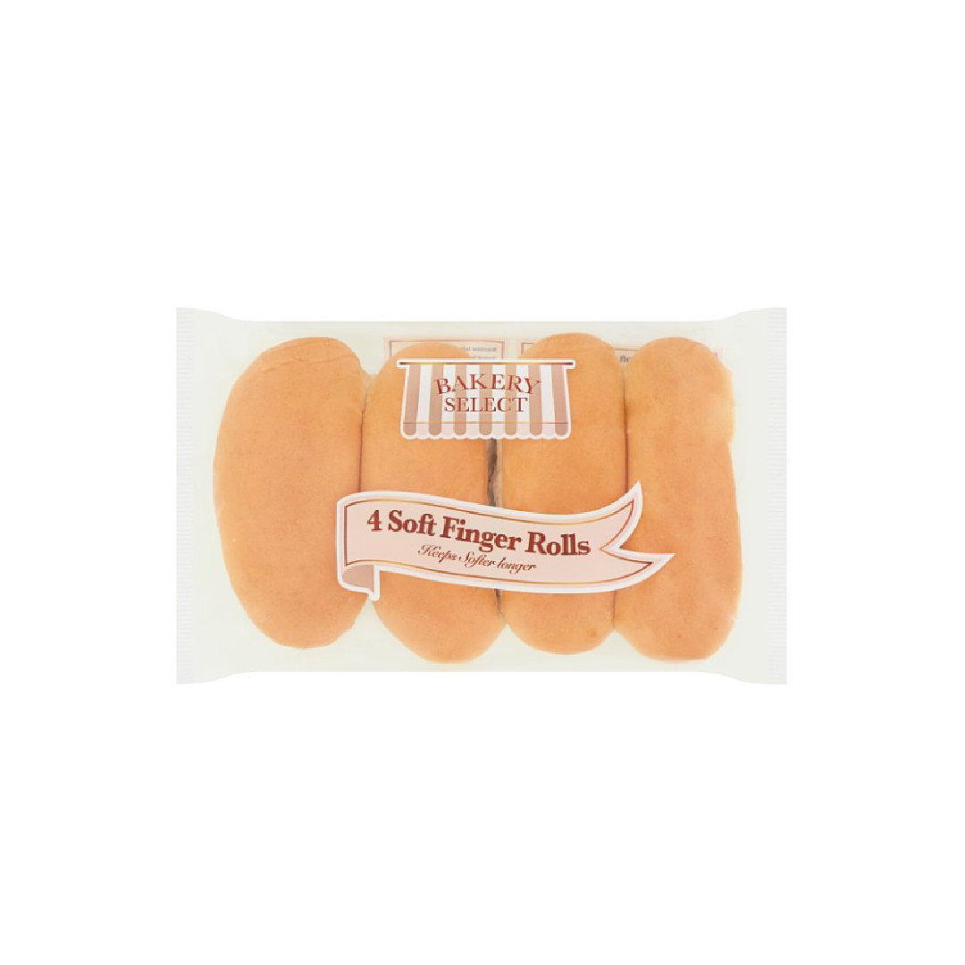 Bakery Select 4 Soft Finger Rolls