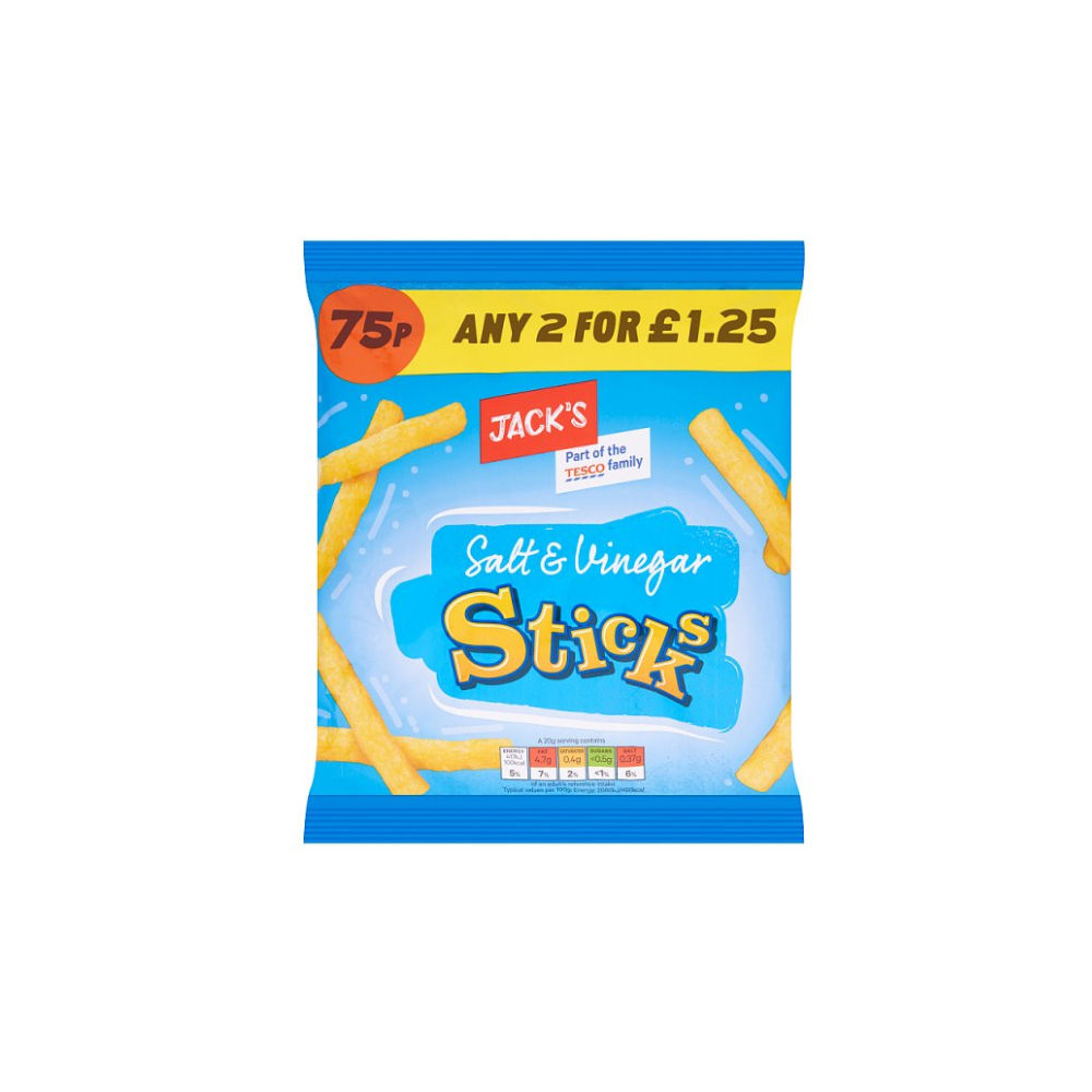Jack's Salt & Vinegar Sticks 60g