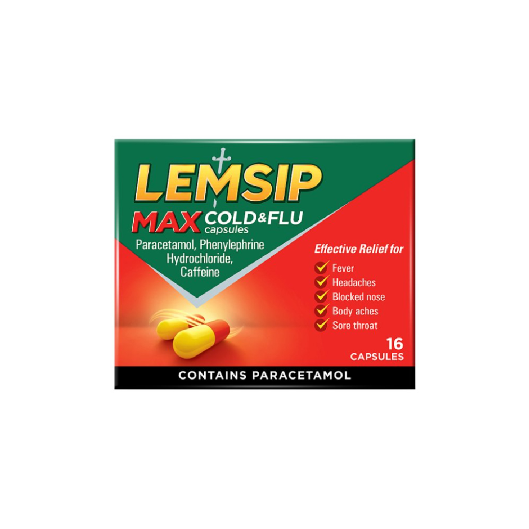 Lemsip Max Cold & Flu 16 Capsules