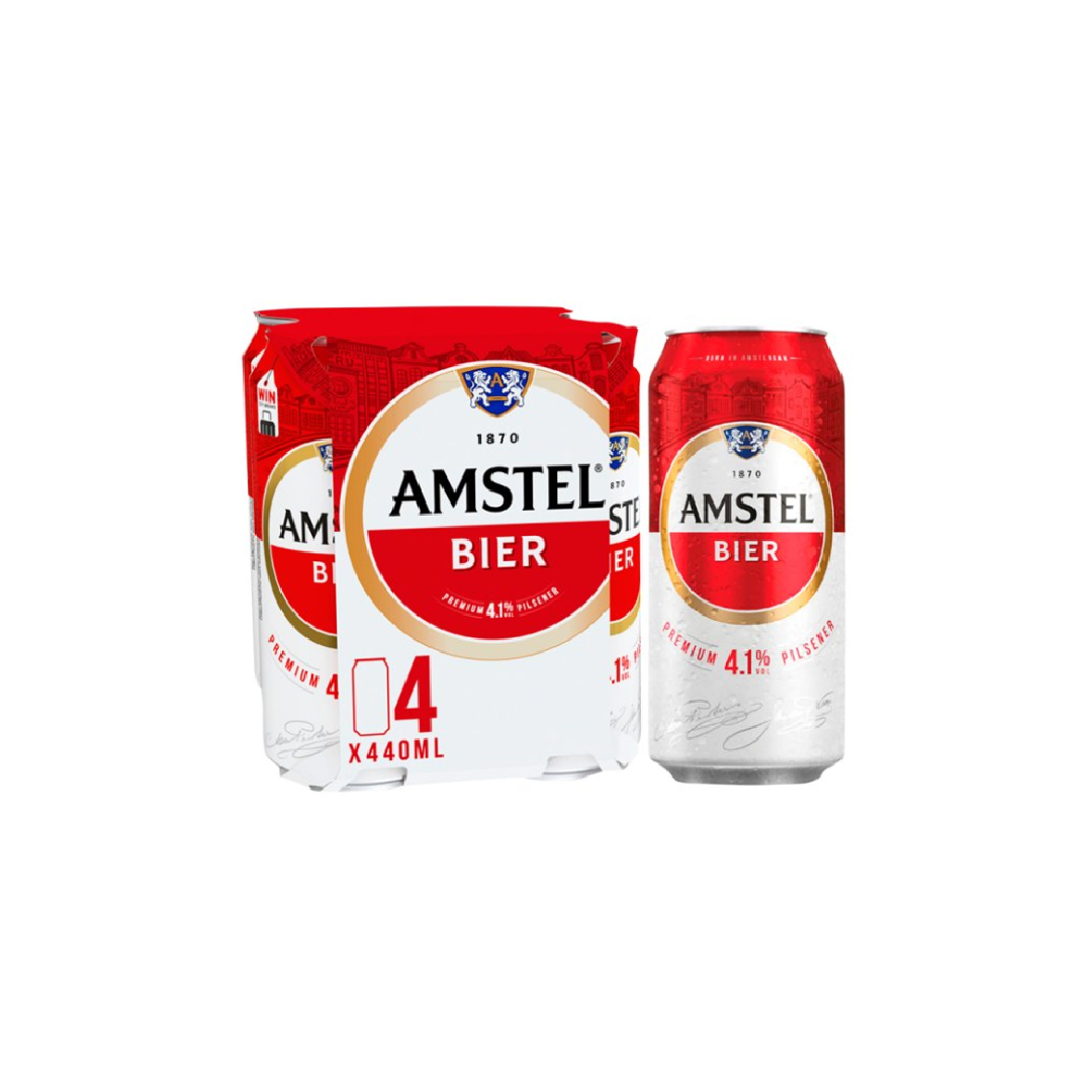 Amstel Lager Beer Can 4x440ml