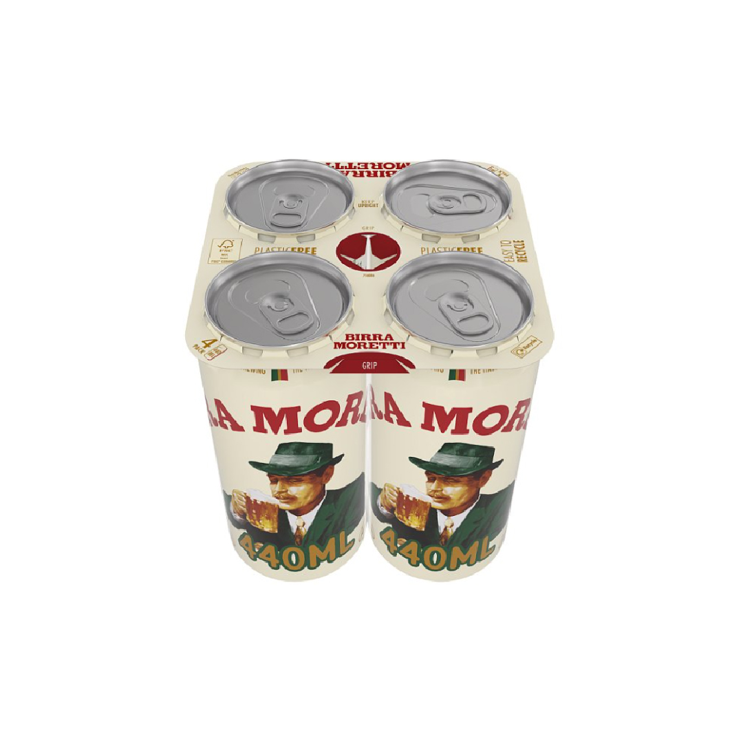 Birra Moretti Premium Lager Beer Can 4x440ml