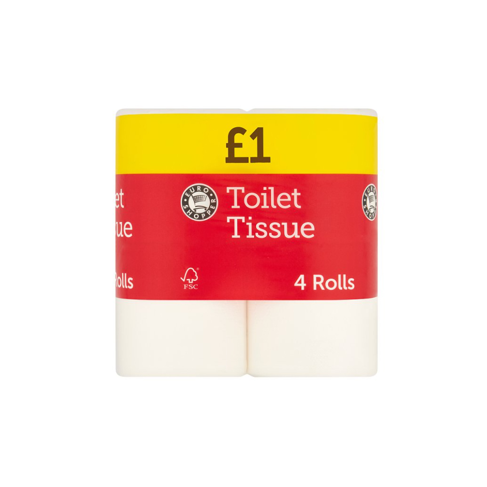 Euro Shopper Toilet Tissue 4 Rolls