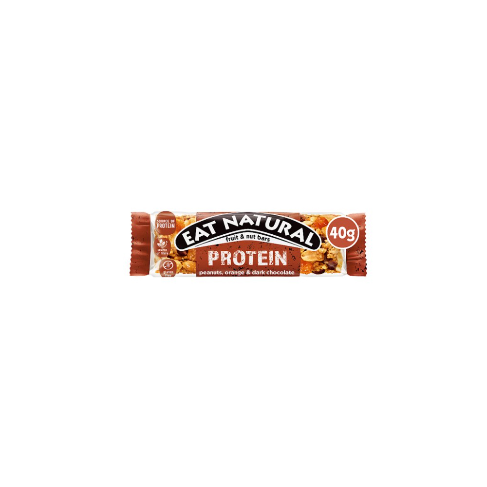 Eat Natural Protein Peanuts, Orange & Dark Chocolate Fruit & Nut Bars 40g