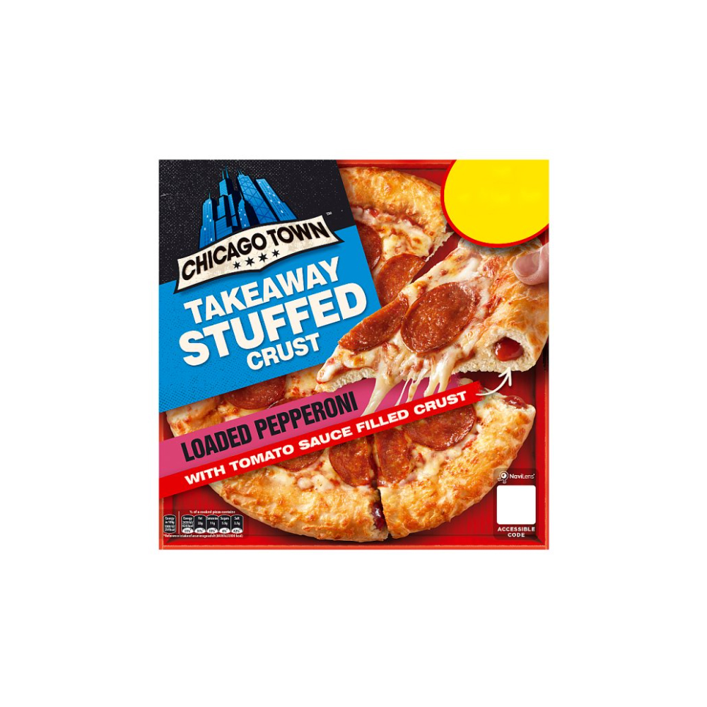 Chicago Town Takeaway Stuffed Crust Pepperoni Medium Pizza 490g
