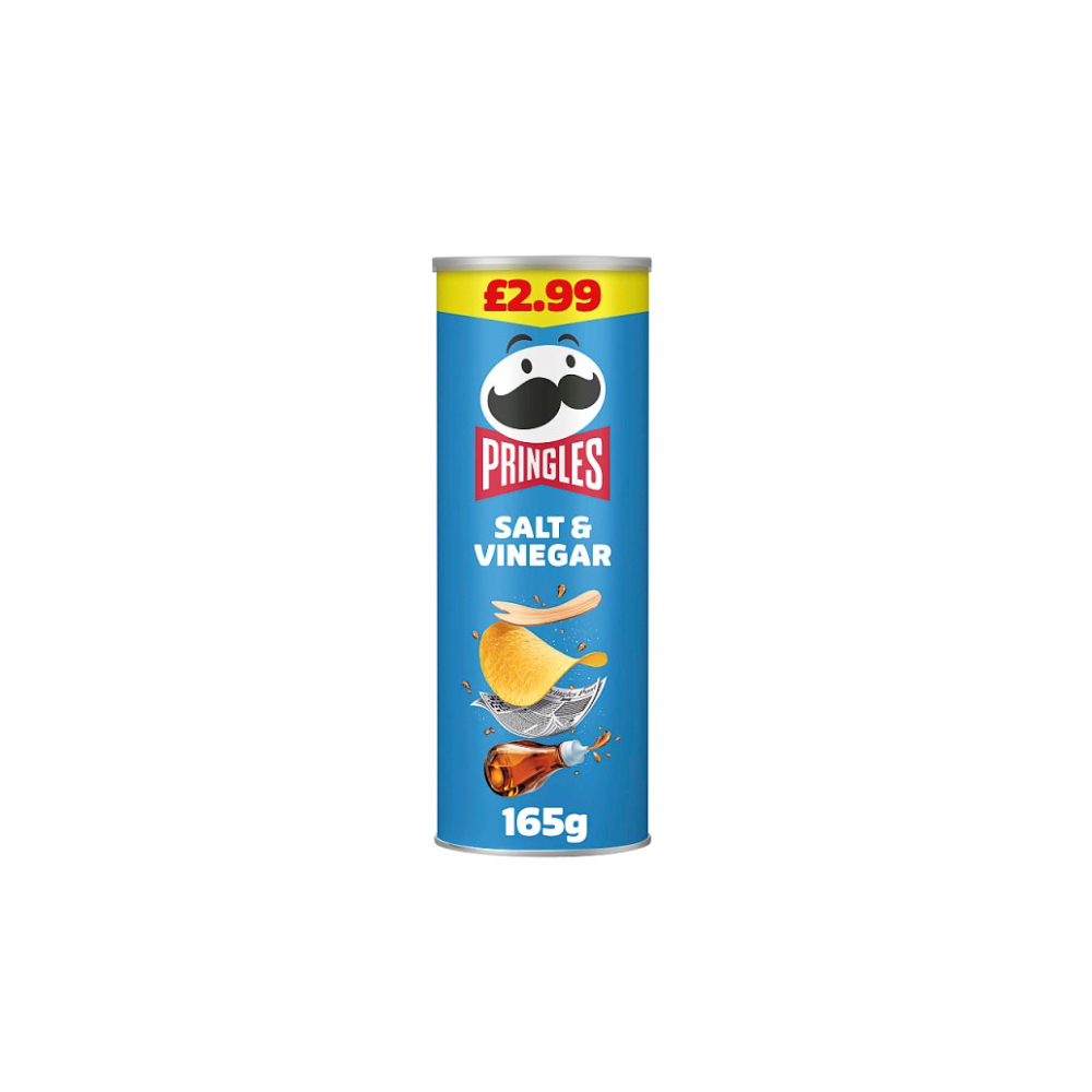 Pringles Salt & Vinegar Sharing Crisps 6 x 165g