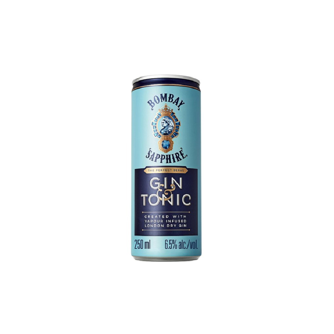BOMBAY SAPPHIRE Gin & Tonic Premix Cocktail, 25cl