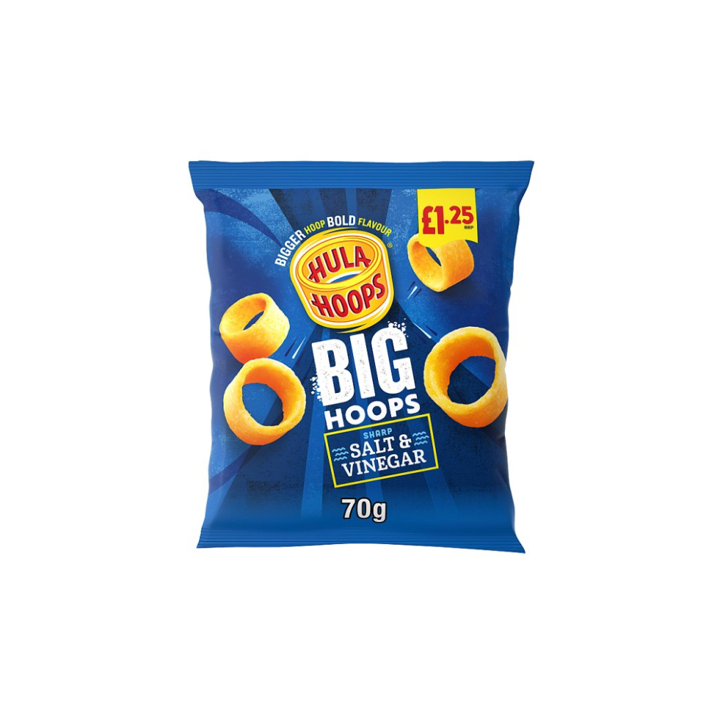 Hula Hoops Big Hoops Salt & Vinegar Crisps 70g