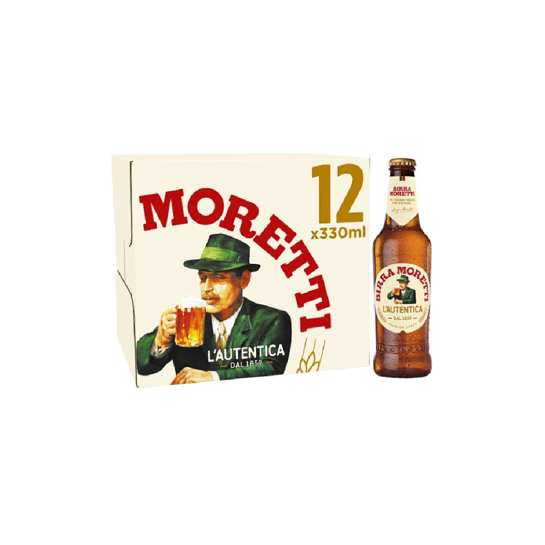 Birra Moretti Genuine Italian Premium Lager 12 x 330 ml bottle