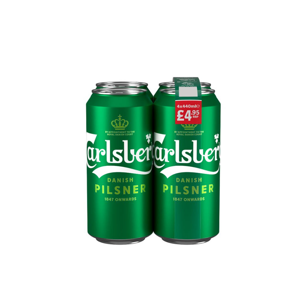 Carlsberg Danish Pilsner Lager Beer 4 x 440ml
