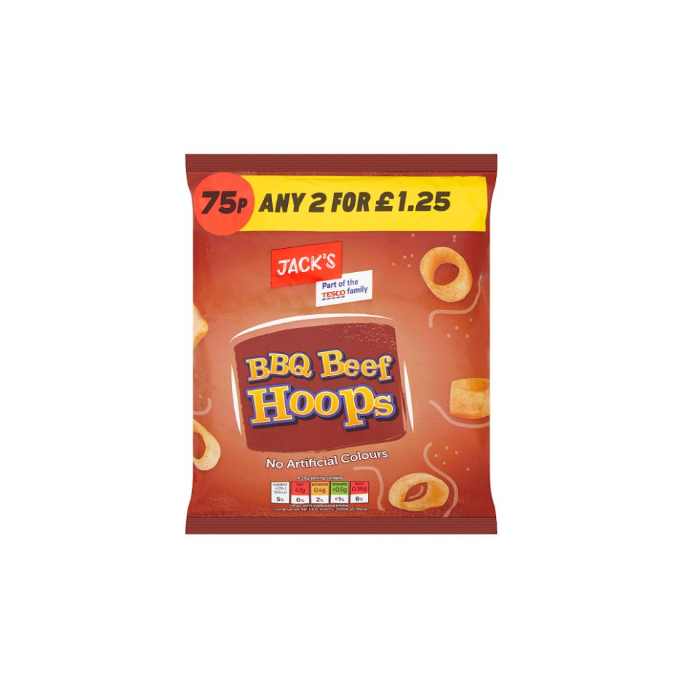 Jack's BBQ Beef Hoops 60g
