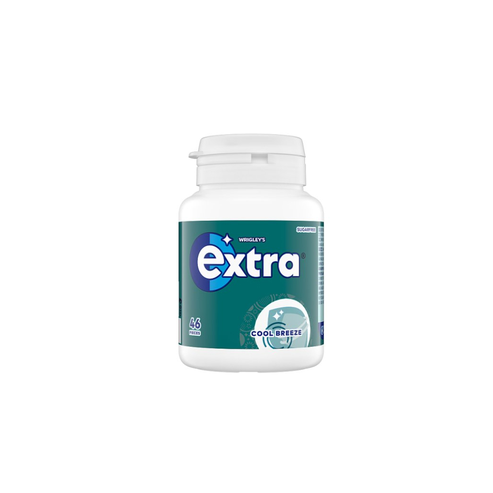 Extra Cool Breeze Sugarfree Chewing Gum Bottle 46 Pieces