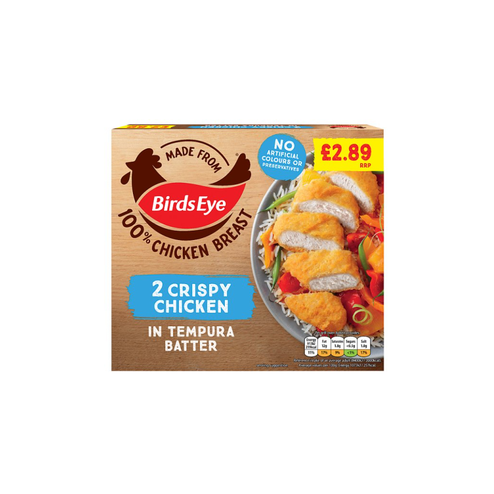 Birds Eye 2 Crispy Chicken in Tempura Batter 170g