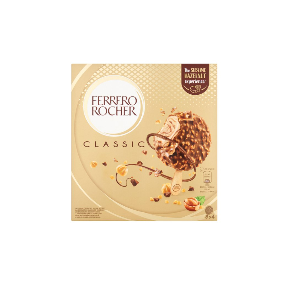 Ferrero Rocher Classic Ice Cream Sticks 4x70ml