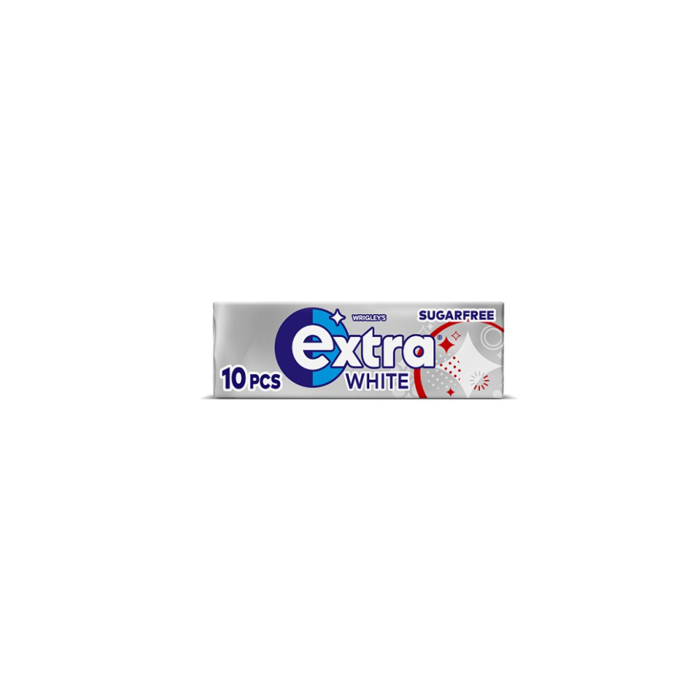 Extra White Chewing Gum Sugar Free 10 Pieces