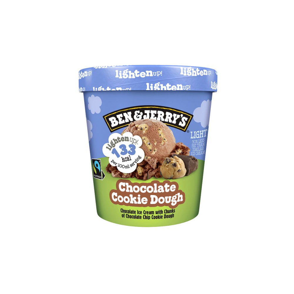 Ben & Jerry's Lighten Up Chocolate Cookie Dough Light Ice Cream 465ml