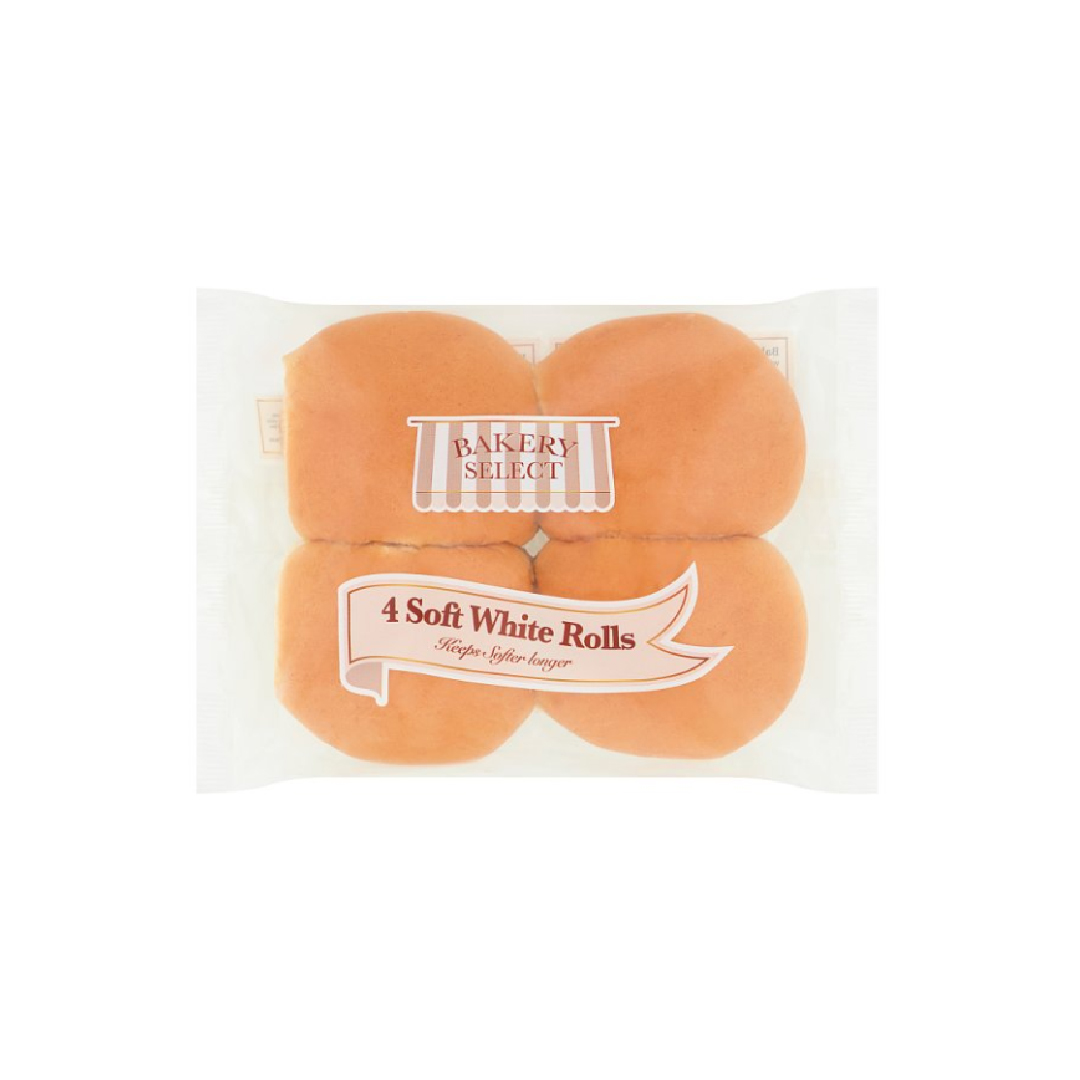 Bakery Select 4 Soft White Rolls