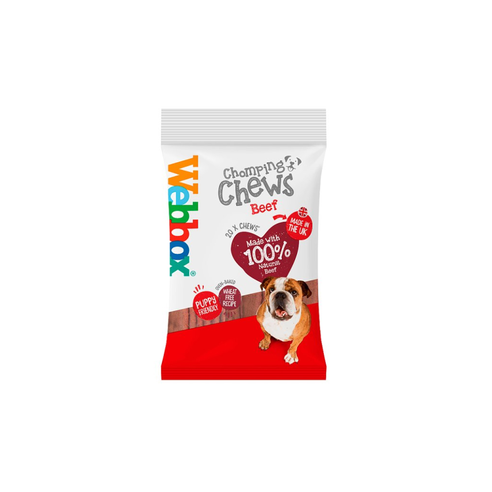Webbox 20 Chomping Chews Beef 200g