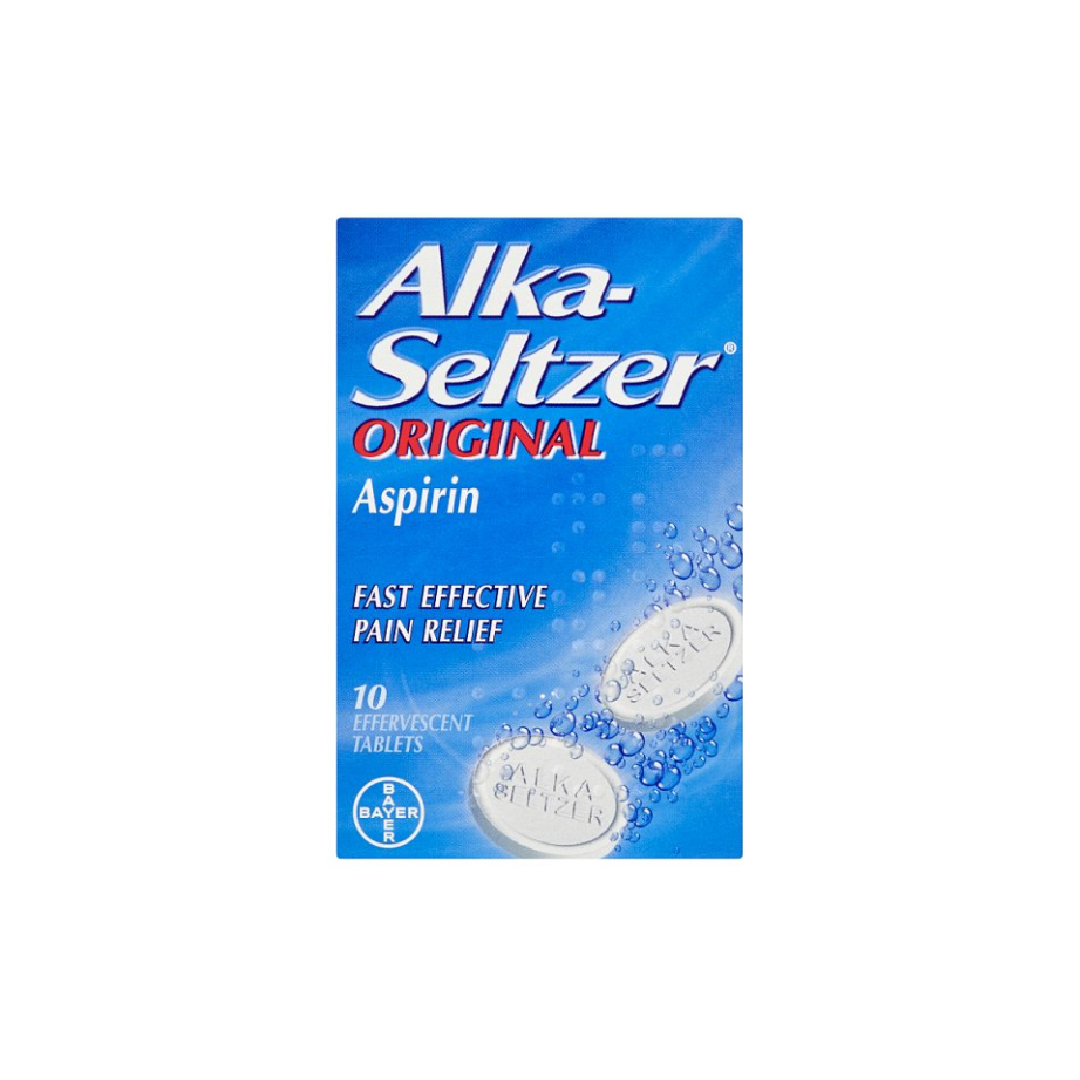 Alka-Seltzer Original Aspirin 10 Effervescent Tablets