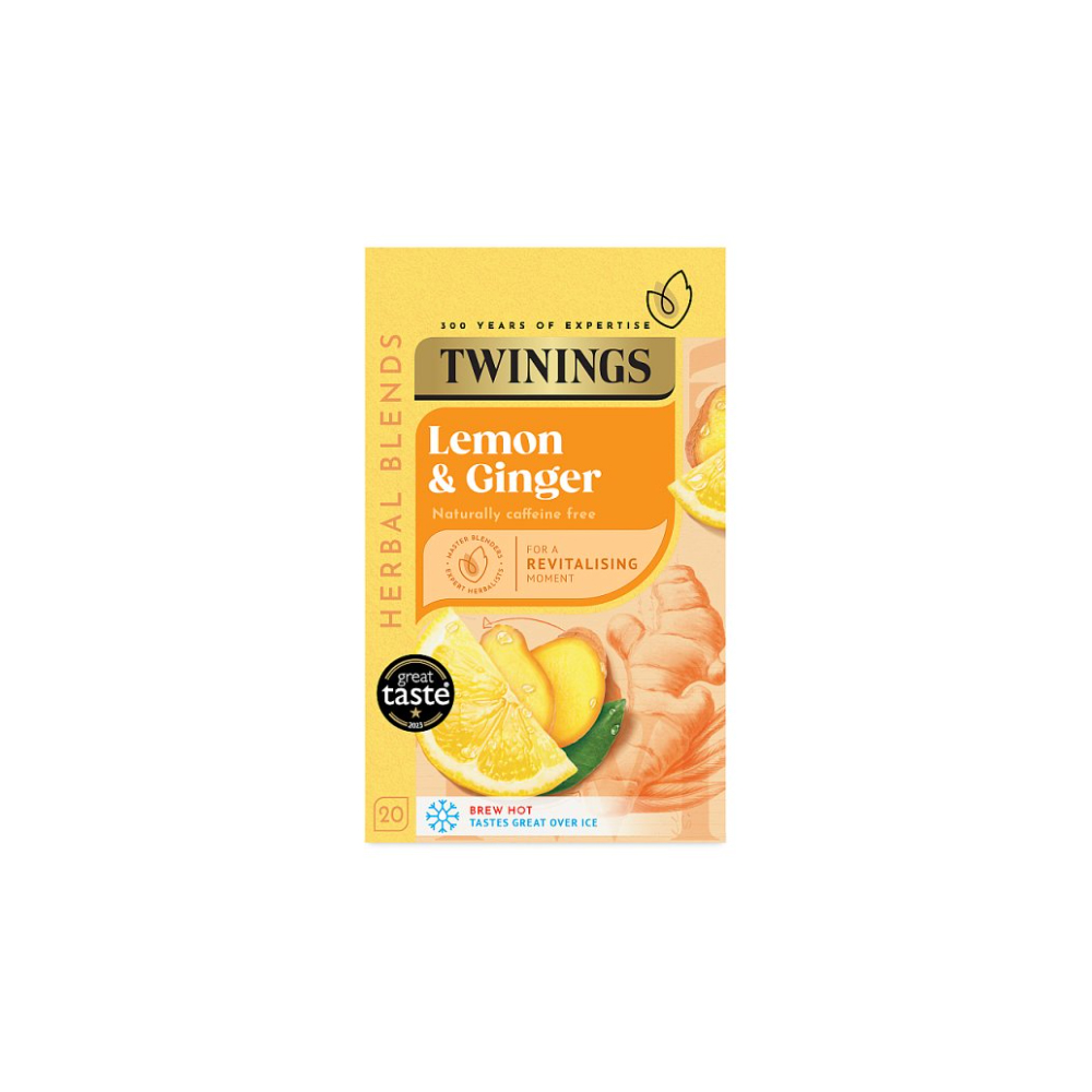Twinings Lemon & Ginger 20 Tea Bags 30g