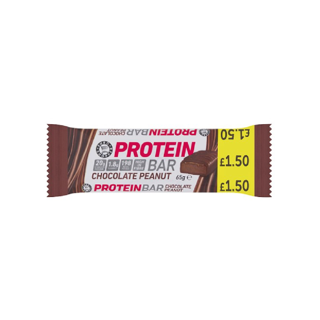 Euro Shopper Chocolate Peanut Protein Bar 65g
