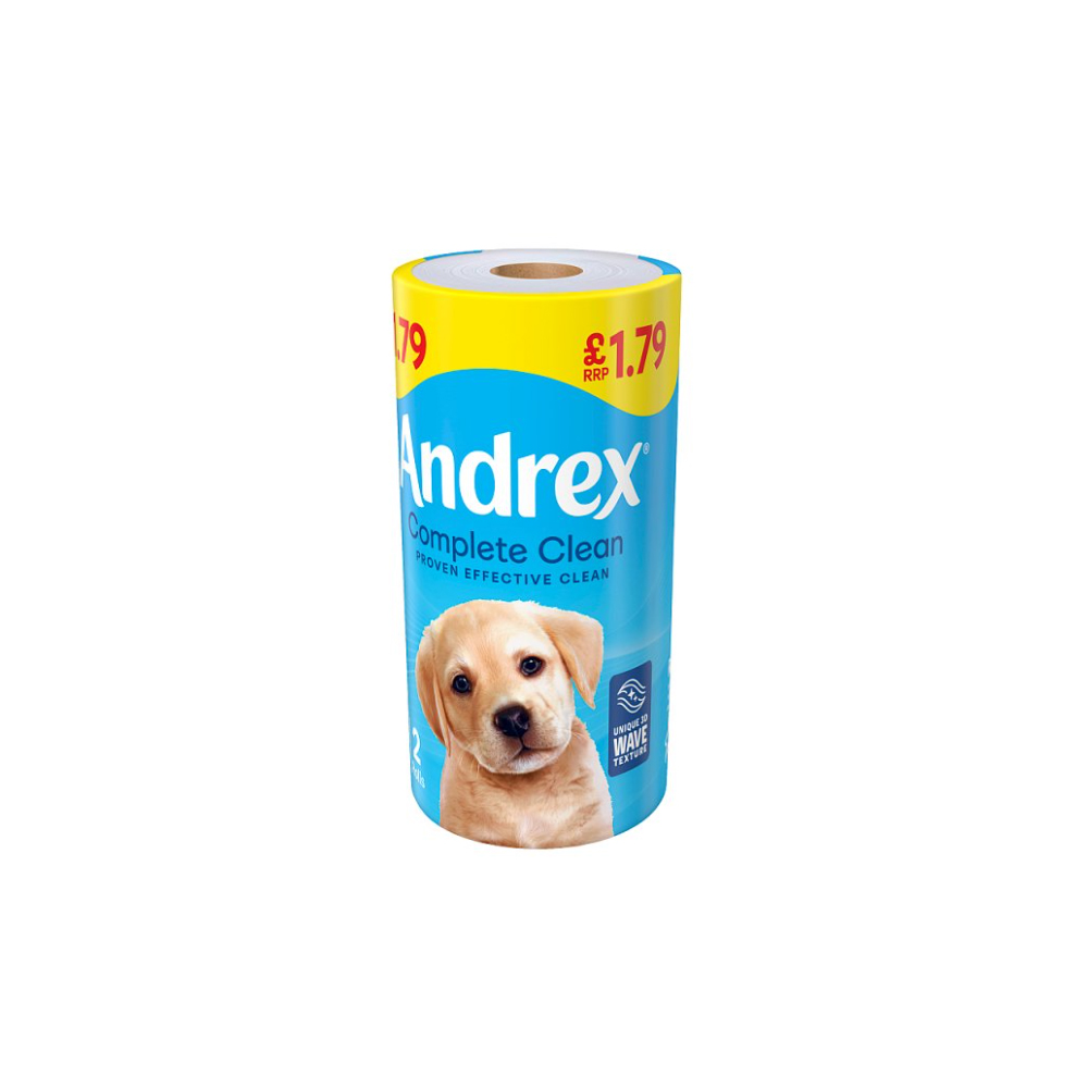 Andrex Complete Clean Toilet Tissue 2 Roll
