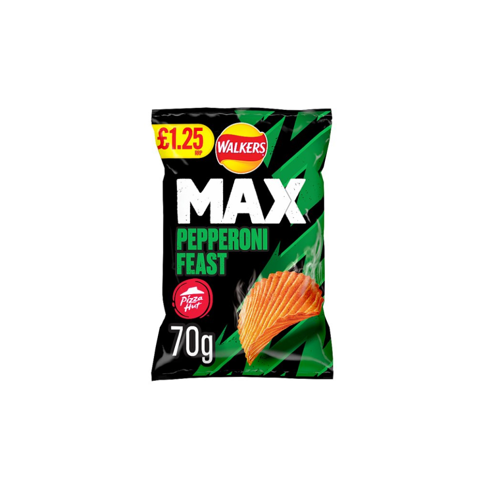 Walkers Max Pizza Hut Pepperoni Feast Crisps 70g