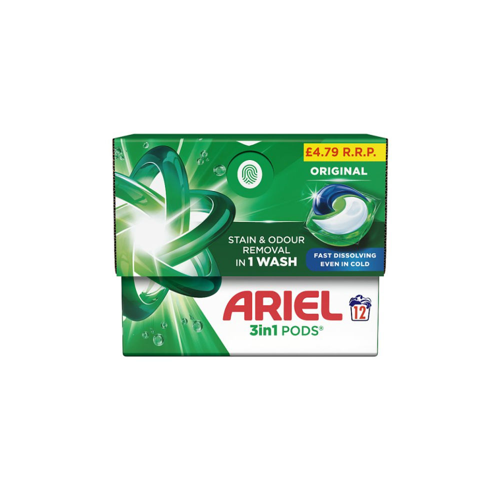 Ariel 3in1 PODS®, Washing Capsules 12