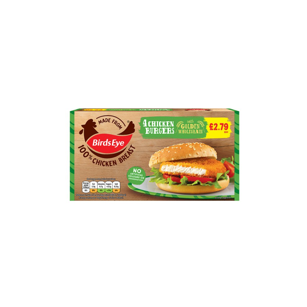 Birds Eye 4 Chicken Burgers 220g