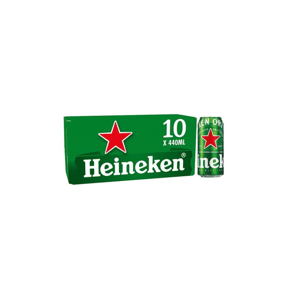 Heineken Premium Lager Beer Can 10x440ml