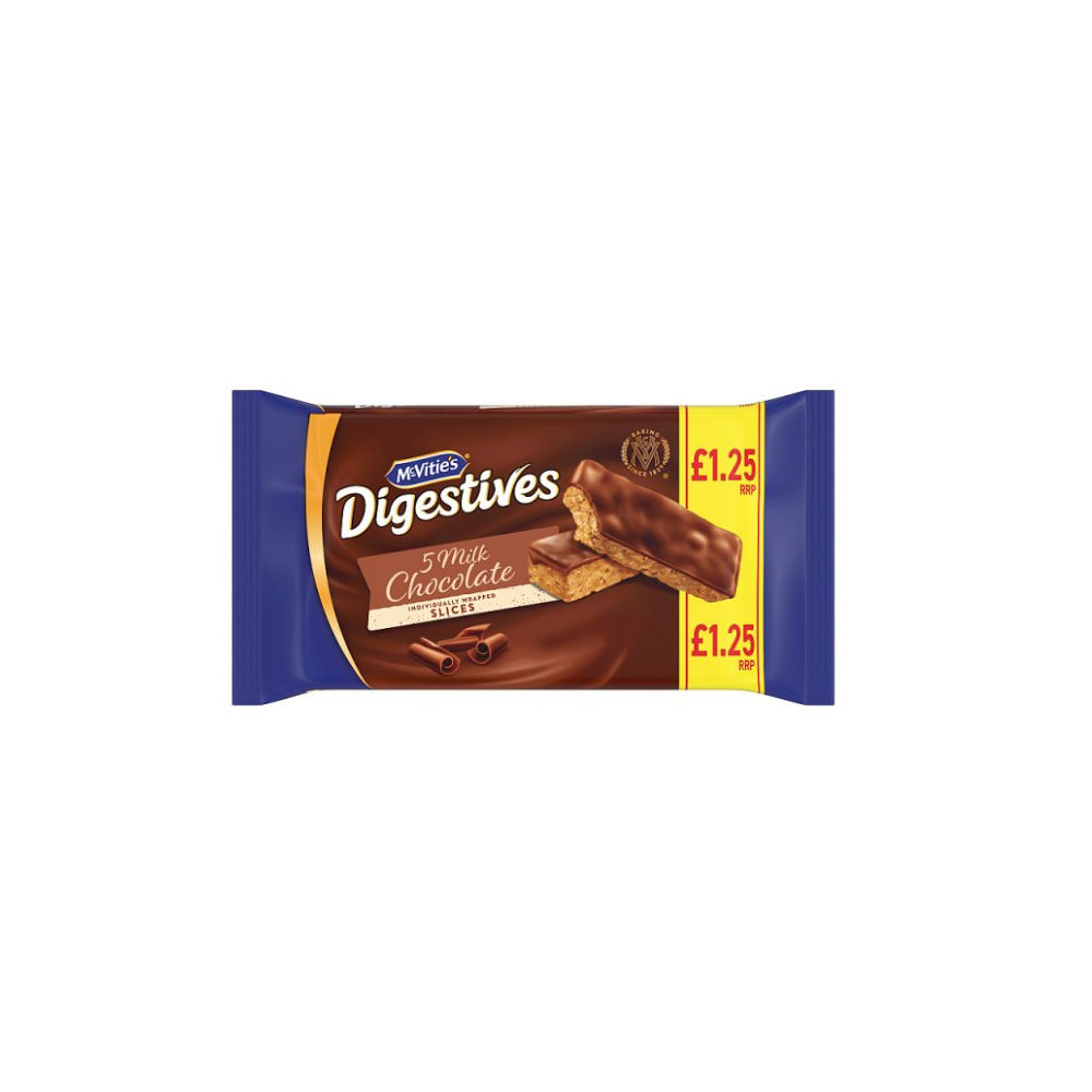 McVitie's Digestive Milk Chocolate 5 Slices 114.1g