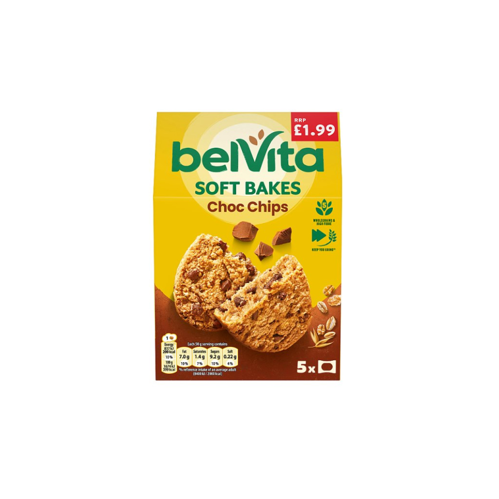 Belvita Breakfast Biscuits Soft Bakes Choc Chips  250g
