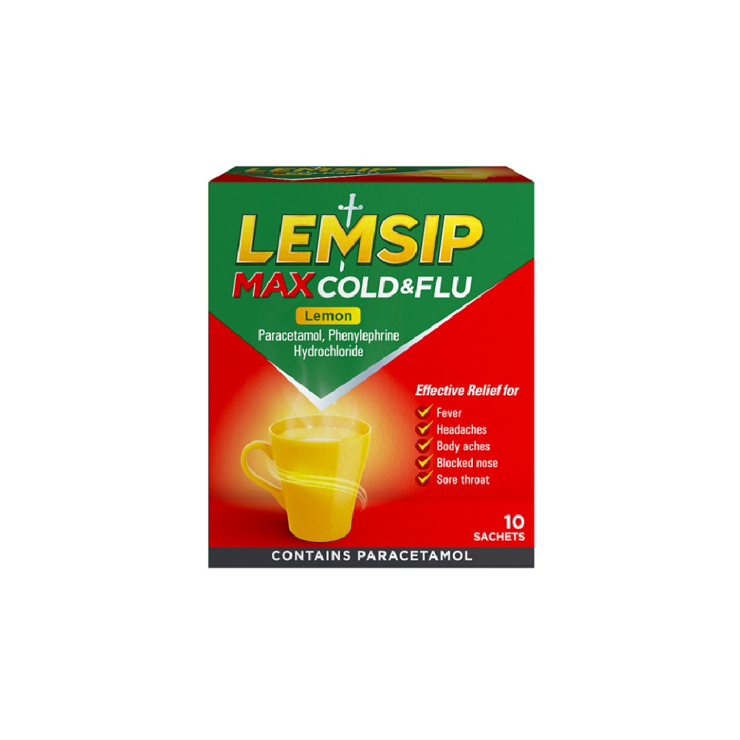 Lemsip Max Cold & Flu Lemon 10 Sachets
