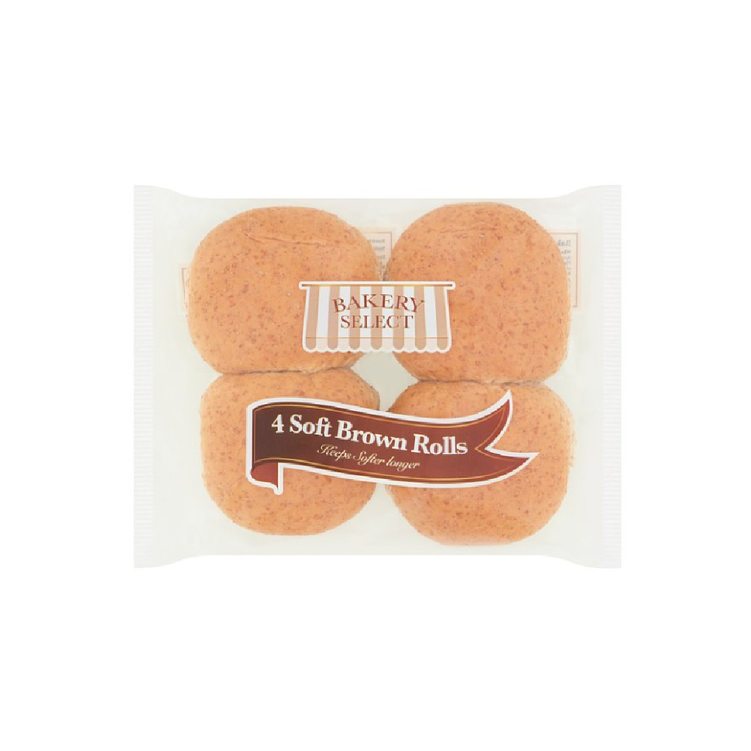 Bakery Select 4 Soft Brown Rolls