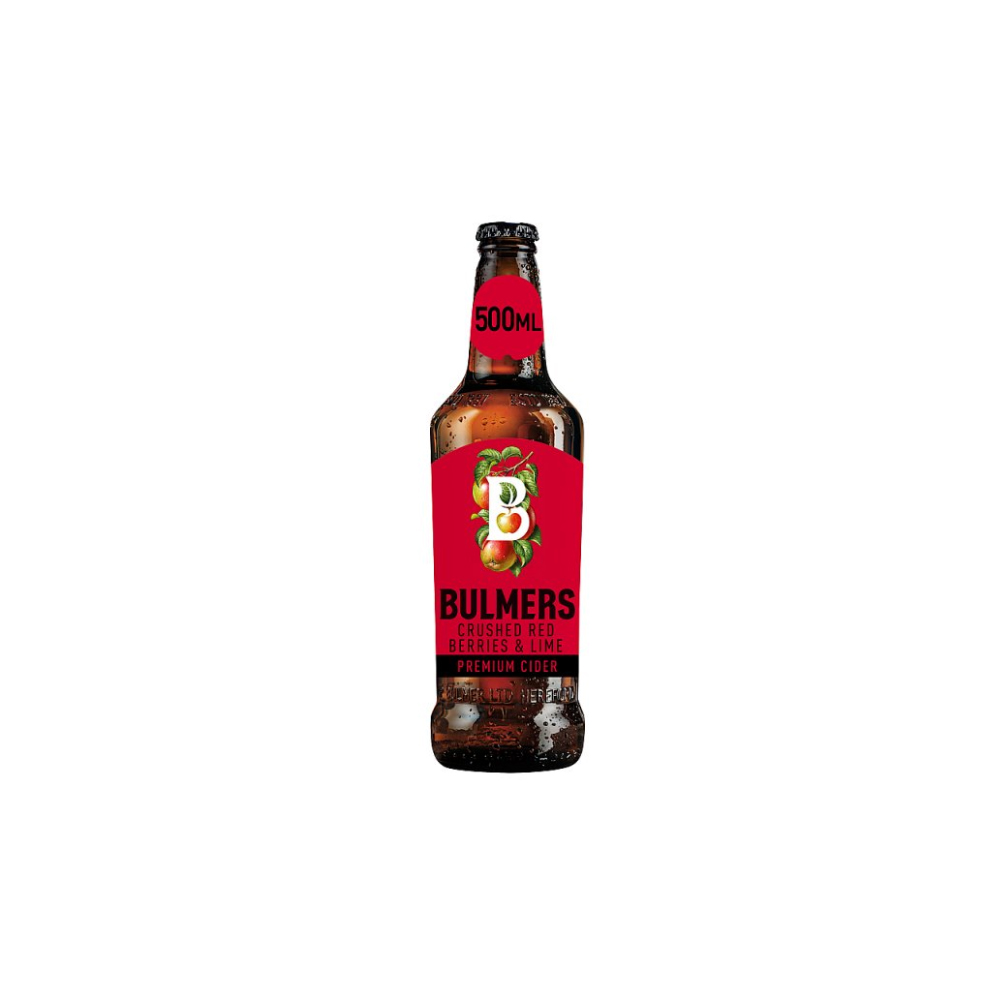 Bulmers Crushed Red Berries & Lime Cider Bottle 500ml