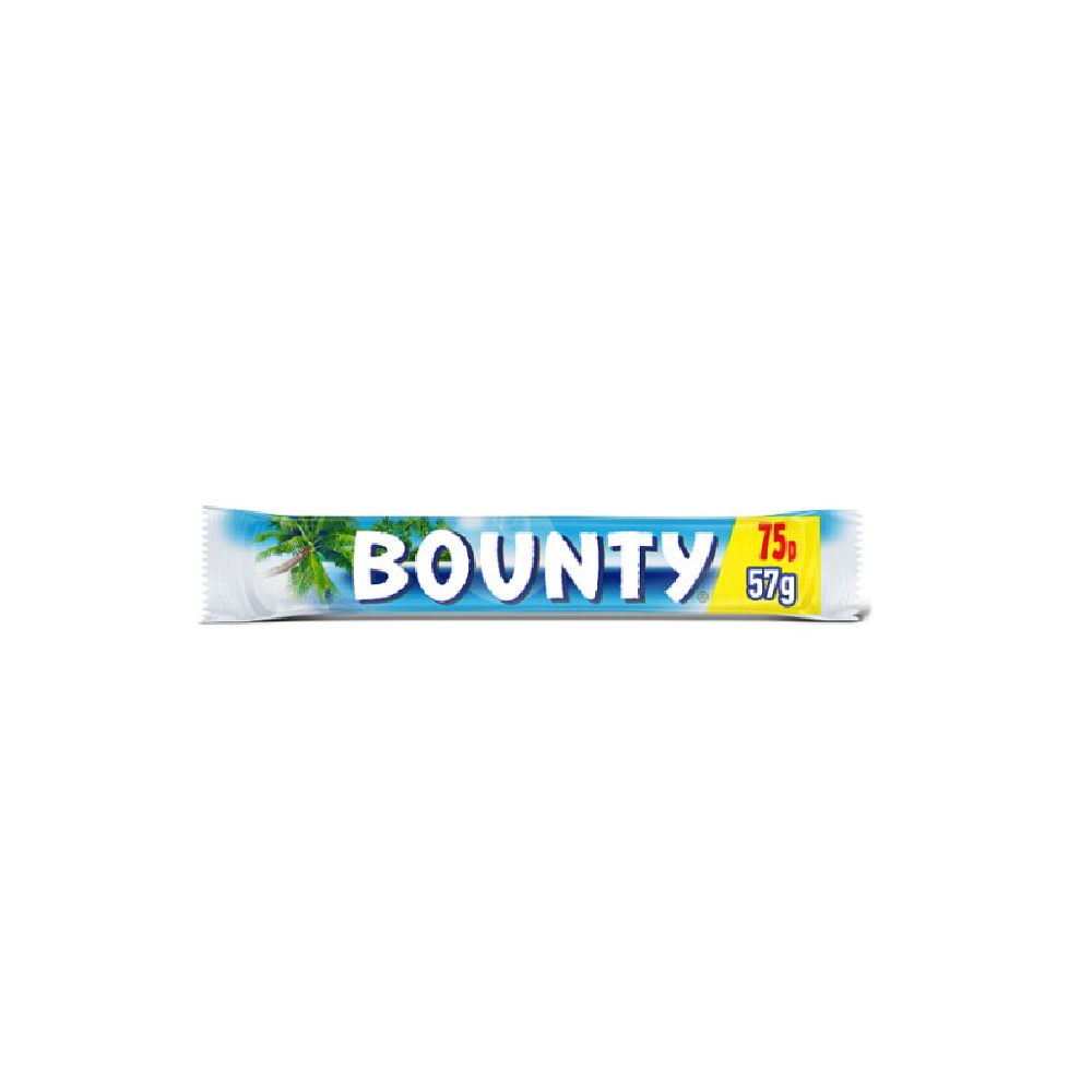 Bounty Coconut & Milk Chocolate Snack Bar Duo 57g