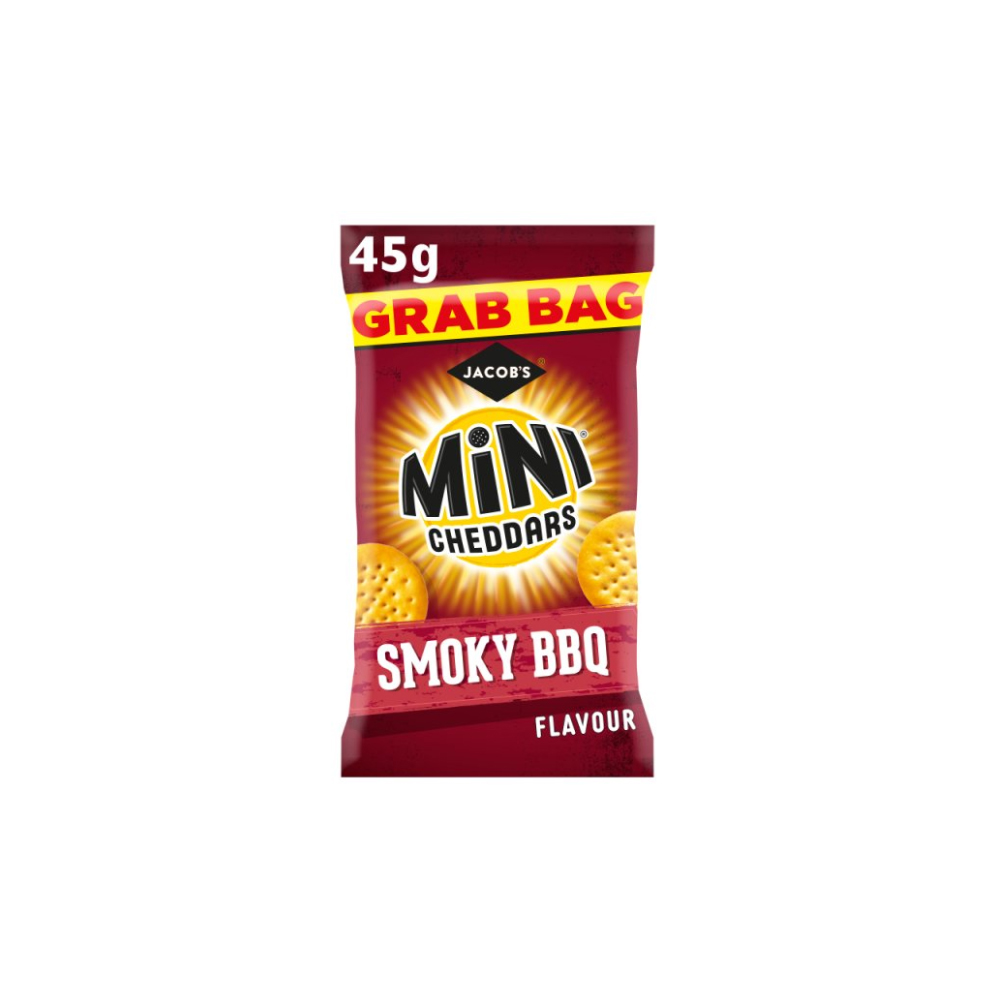 Jacob's Grab Bag Mini Cheddars Smoky BBQ Flavour 45g
