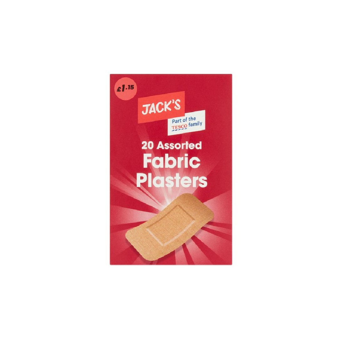 Jack's 20 Assorted Fabric Plasters