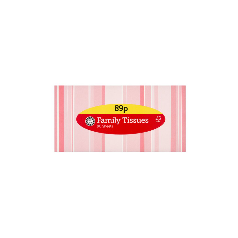 Euro Shopper Family Tissues 90 Sheets