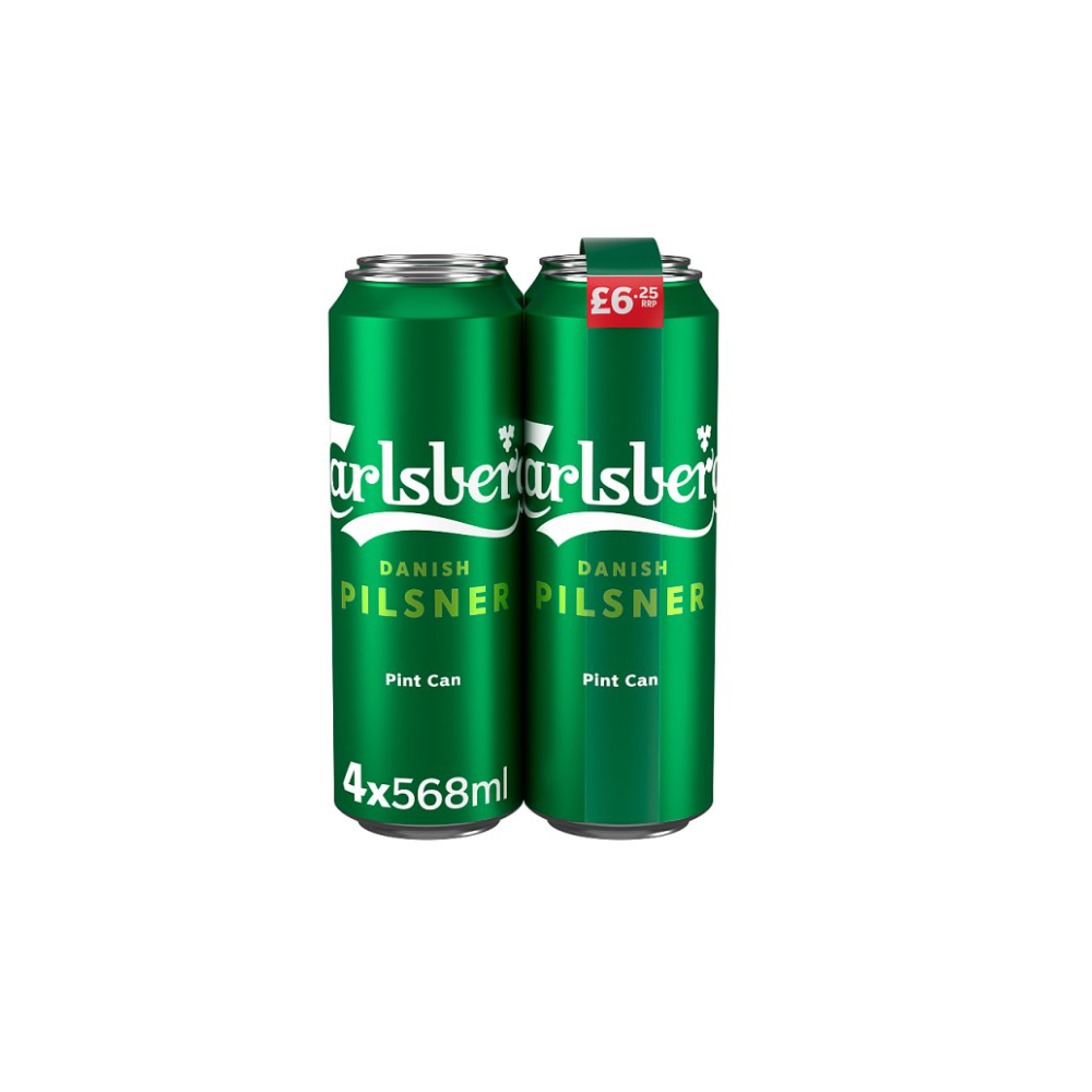 Carlsberg Danish Pilsner Lager Beer 4 x 568ml