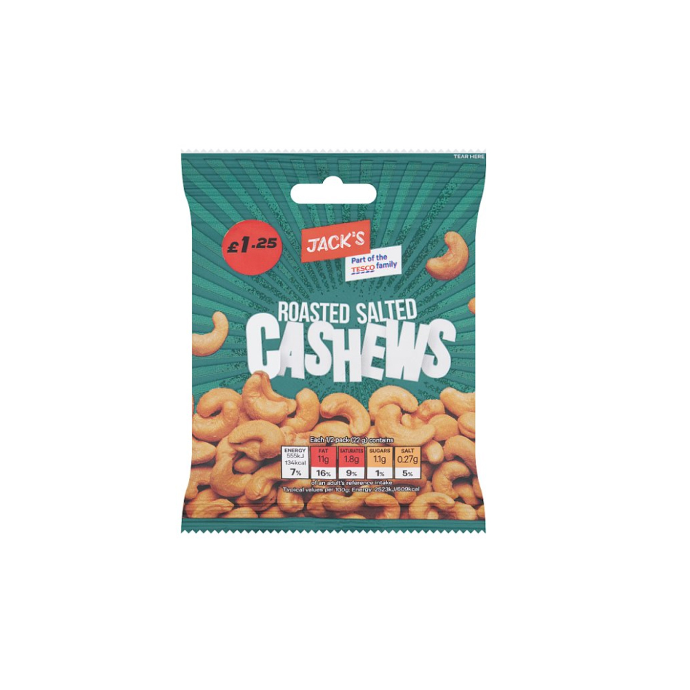 Jack's Roasted Salted Cashews 45g