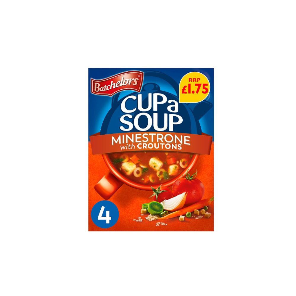 Batchelors Cup a Soup Minestrone with Croutons 4 Instant Soup Sachets 94g