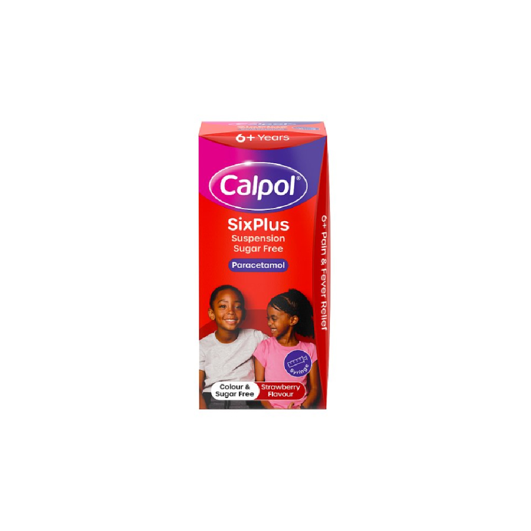 Calpol SixPlus Sugar-Free Suspension Paracetamol 6+ Years 80ml