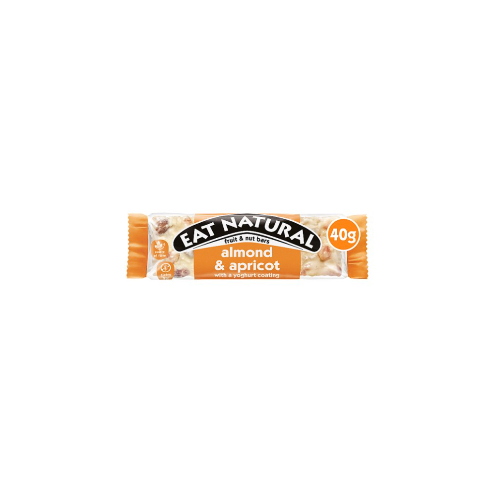 Eat Natural Almond & Apricot with a Yoghurt Coating Fruit & Nut Bars 40g
